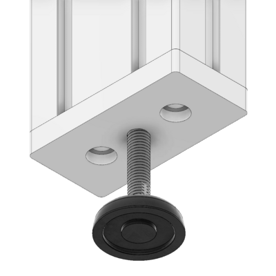 32-4590M10S-1SS MODULAR SOLUTIONS MOUNTING PLATE 45 X 90 M10 THREADED THRU HOLE